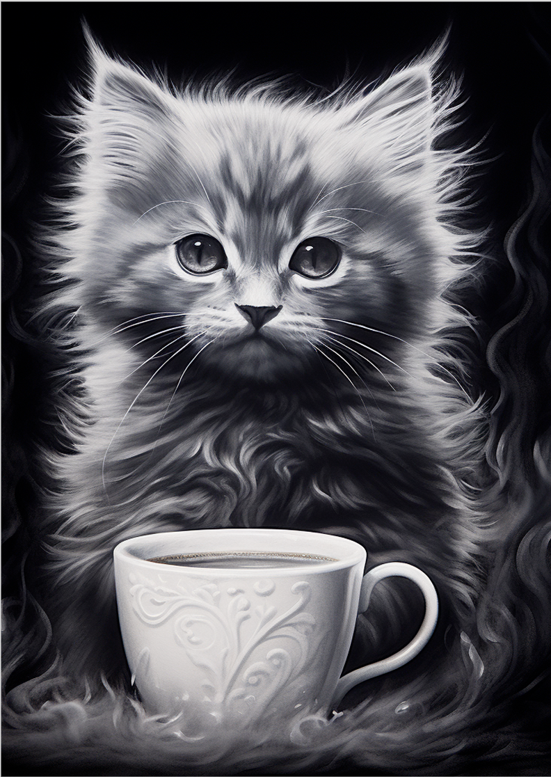 Pôster Ilustração de gatos