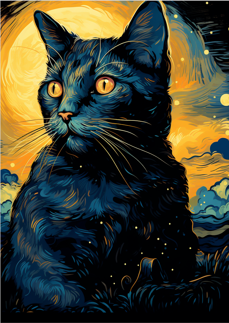 Pôster Ilustração de gatos