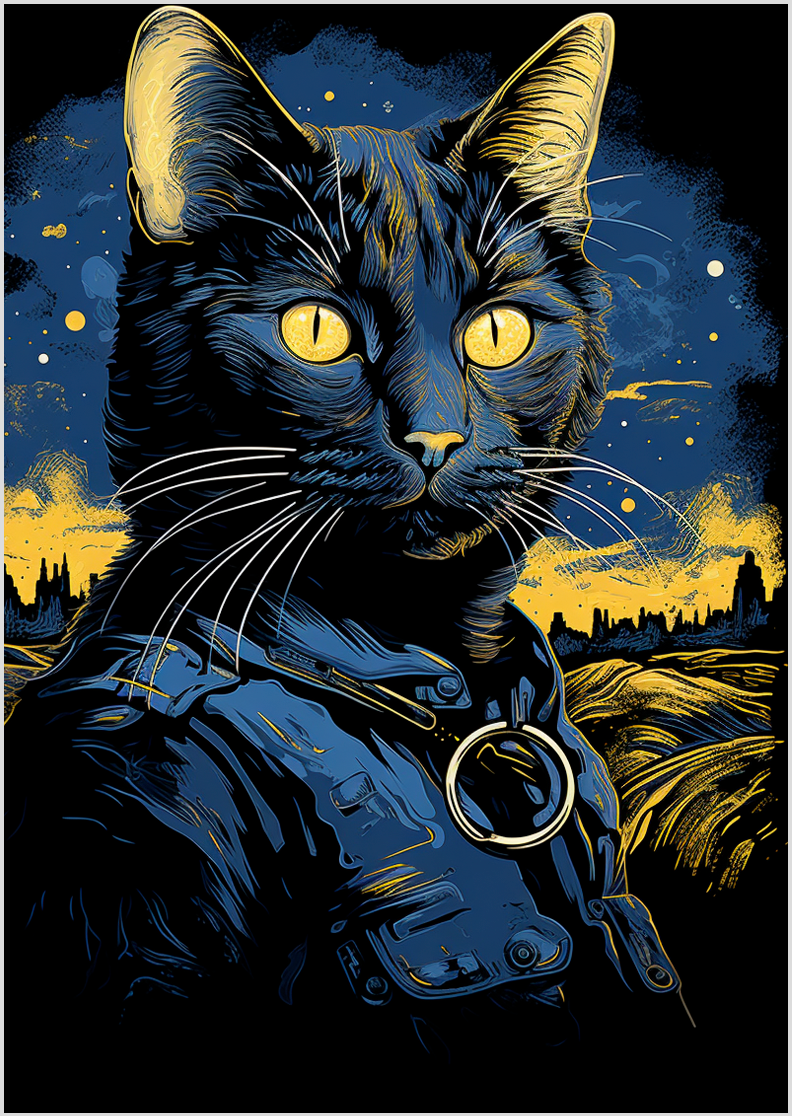 Pôster Ilustração de gatos