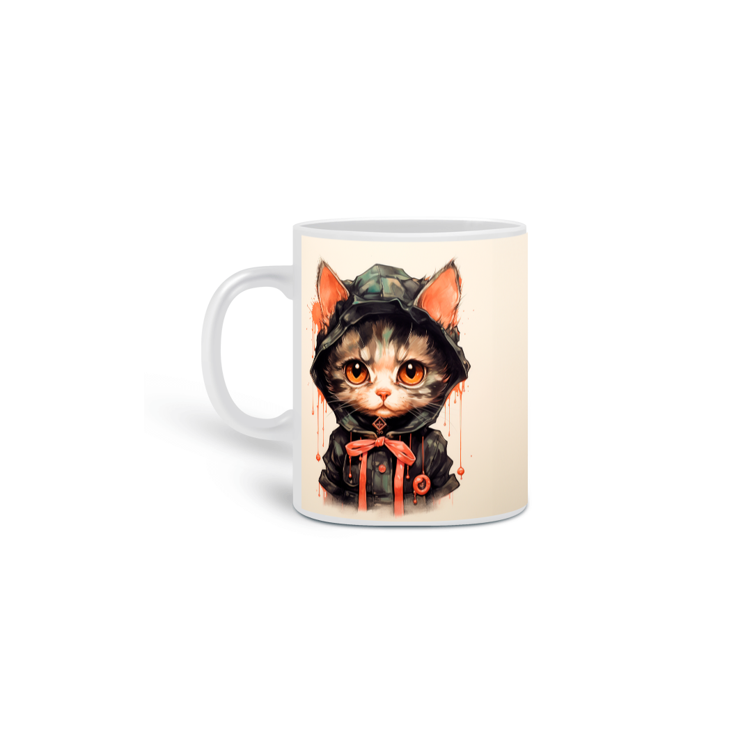Nome do produto: Caneca Ilustração de Gatos