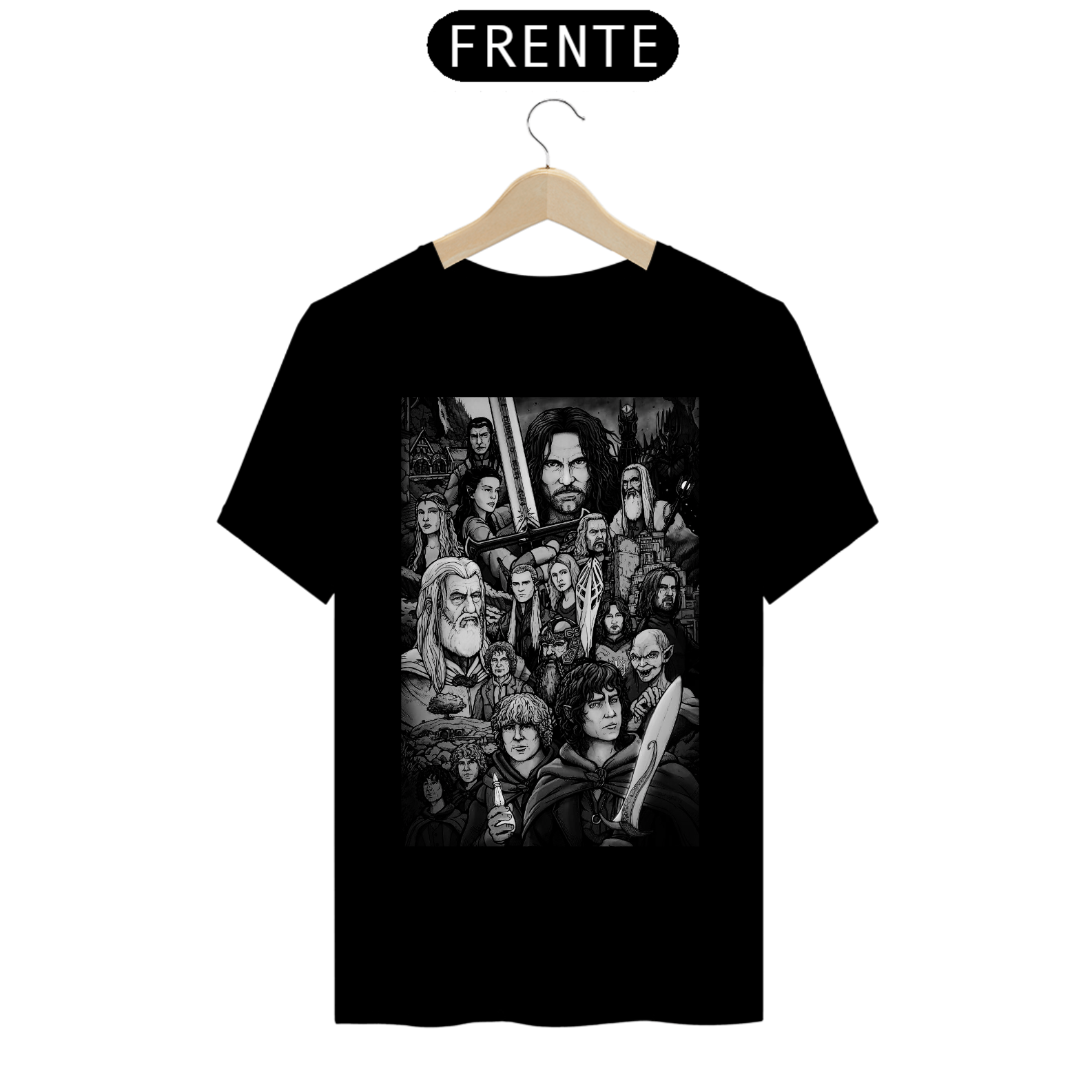 Camiseta Senhor dos Anéis ALL Personagem 