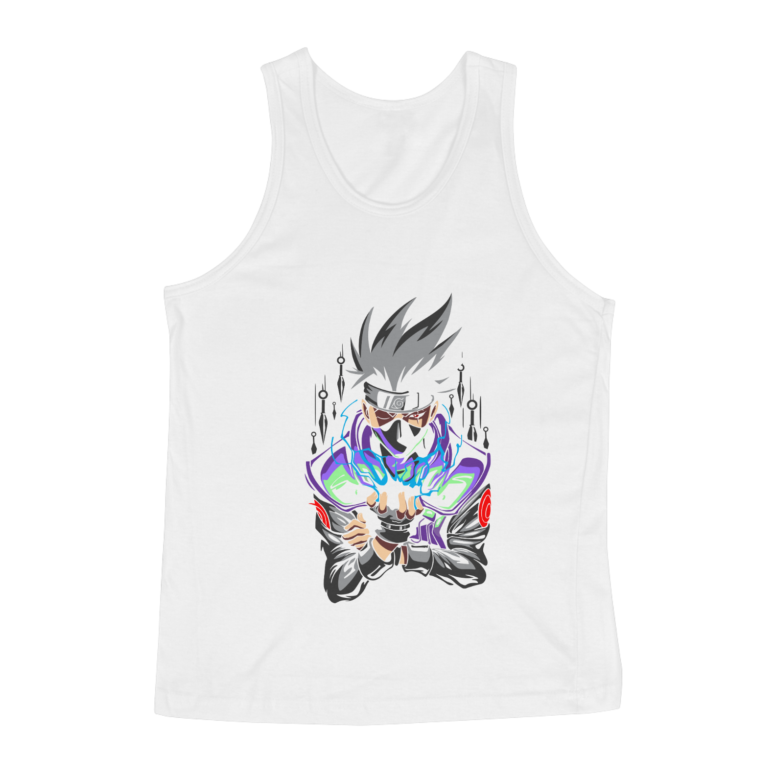 Regata Naruto - Kakashi: Exiba a Determinação do Ninja Copiador com Estilo