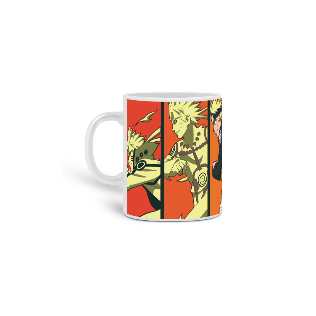 Caneca Naruto Evolution: Celebre a Jornada do Ninja de Konoha com Estilo