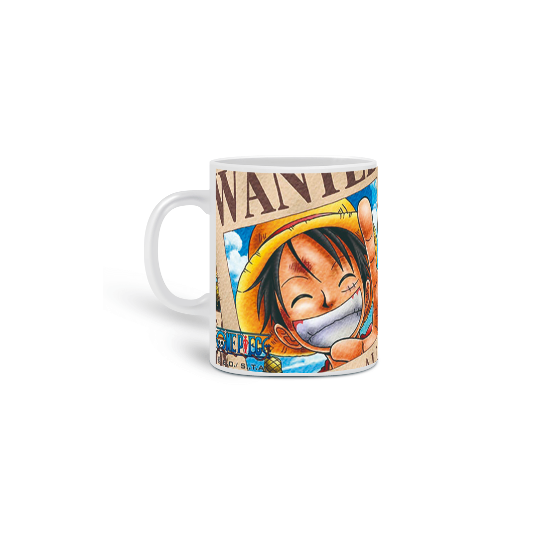 Caneca One Piece - Monkey D. Luffy Wanted: Mostre sua Devoção ao Rei dos Piratas a Cada Gole
