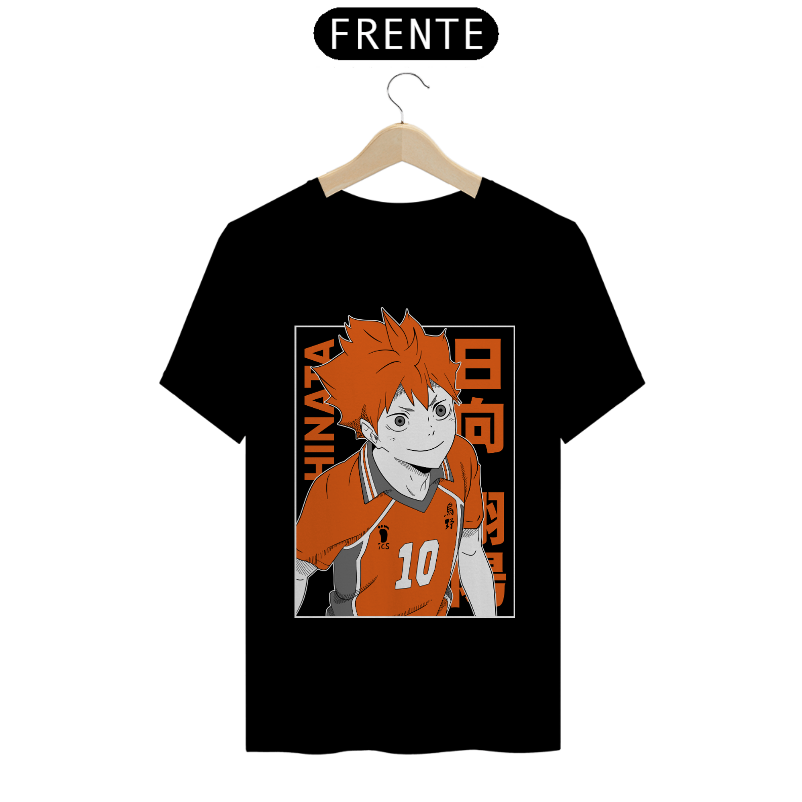 Camiseta Haikyuu!! - Hinata: Vista-se com a Determinação do Pequeno Gigante das Quadras