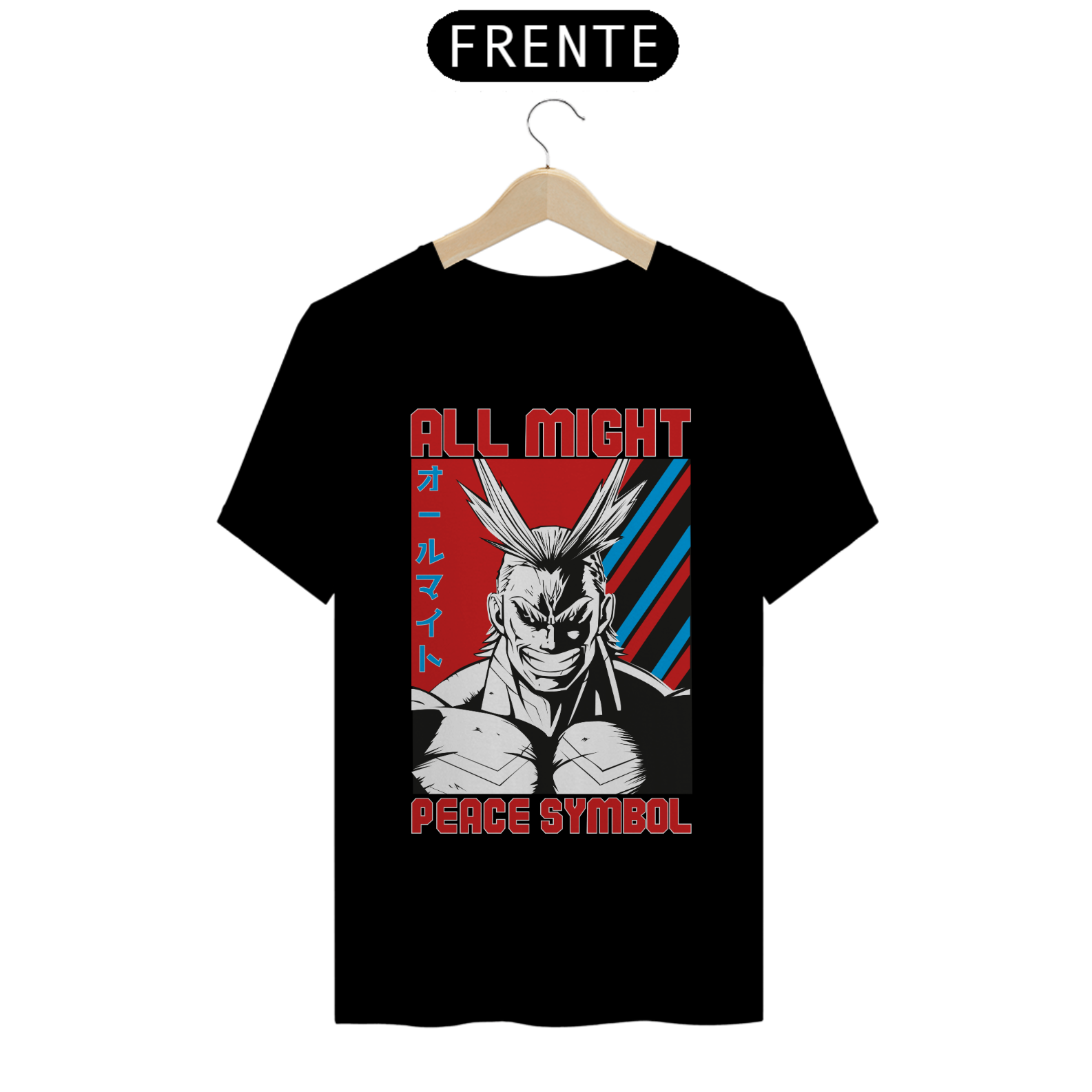 Camiseta My Hero Academia - All Might: Vista-se com a Determinação do Símbolo da Paz