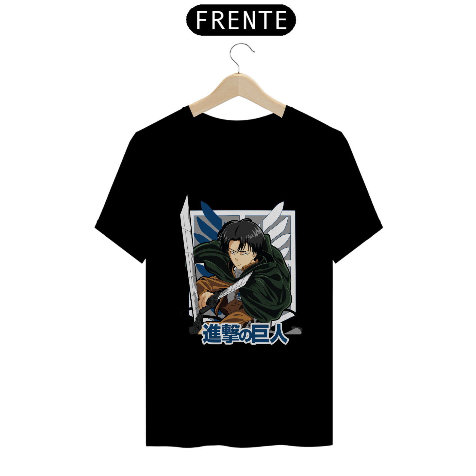 Camiseta Attack on Titan - Levi: Vista-se com a Determinação do Soldado Mais Hábil