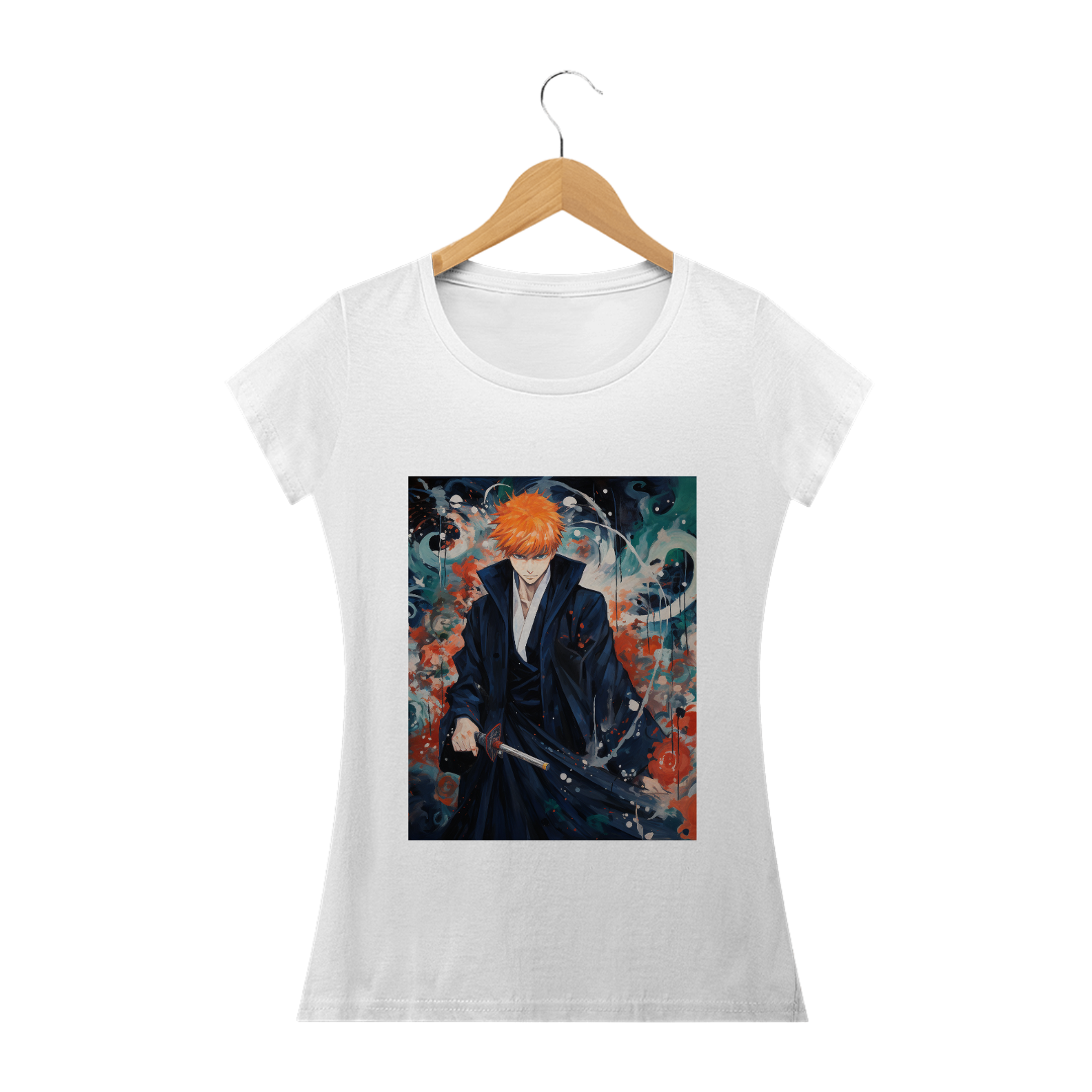 Nome do produto  Camiseta Feminina Ichigo Kurosaki II