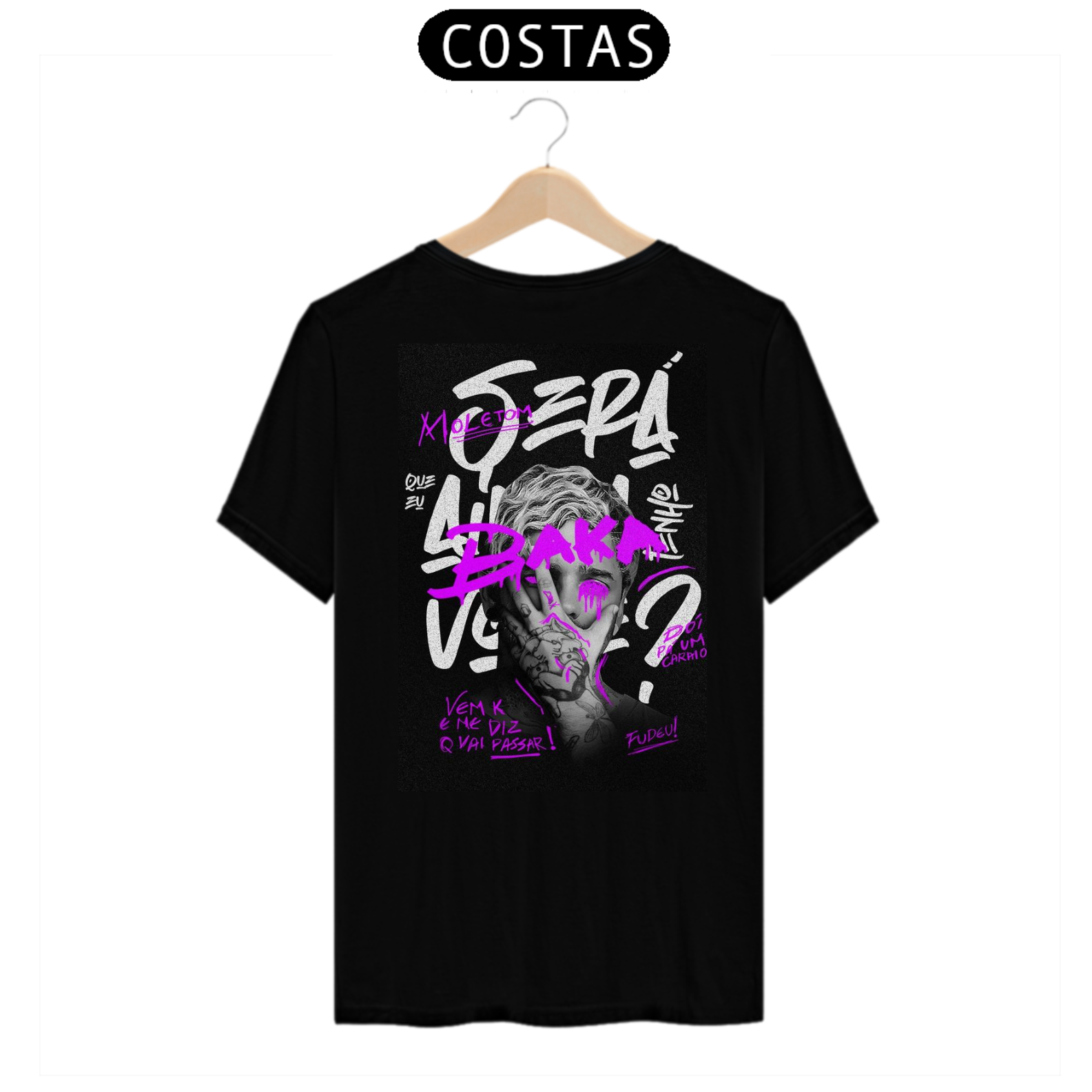 camisa oversized preta