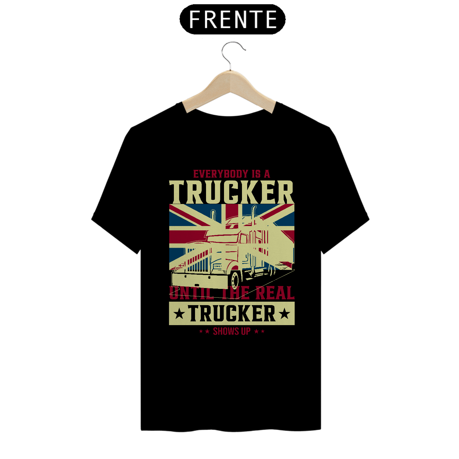 Camiseta - Everybody Is a Trucker Preta