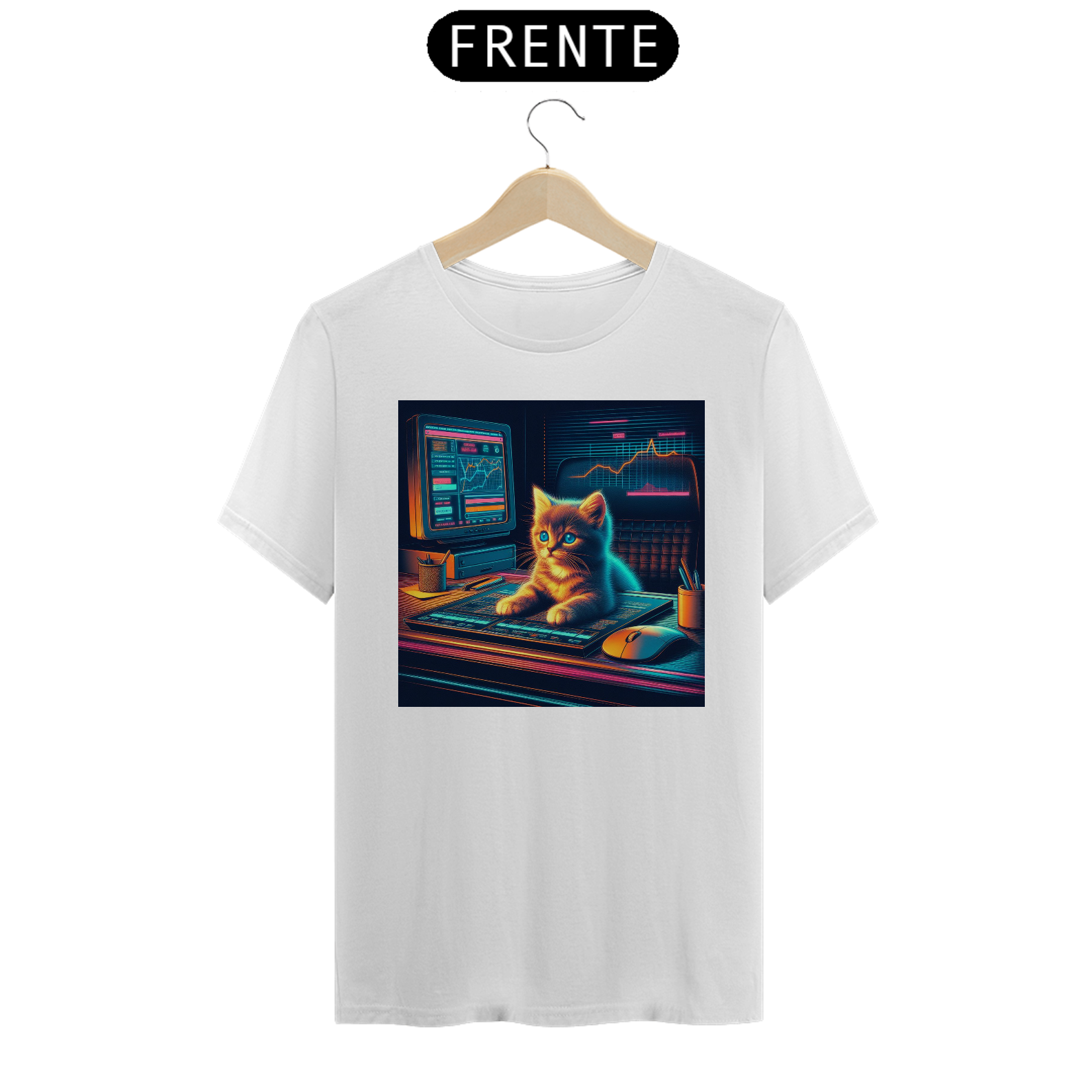 Gato escritorio fofo 01