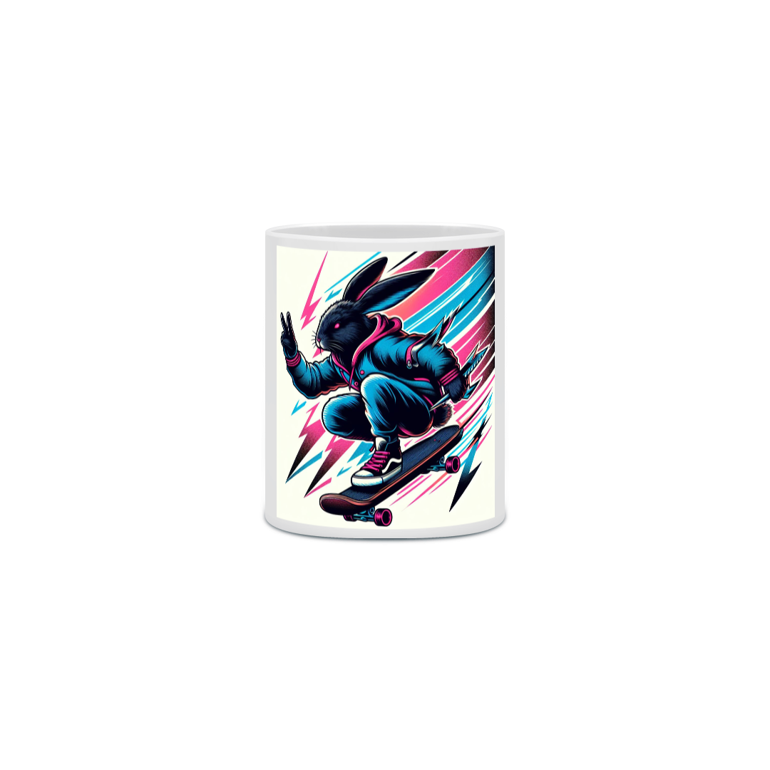 Caneca coelho skatista 02