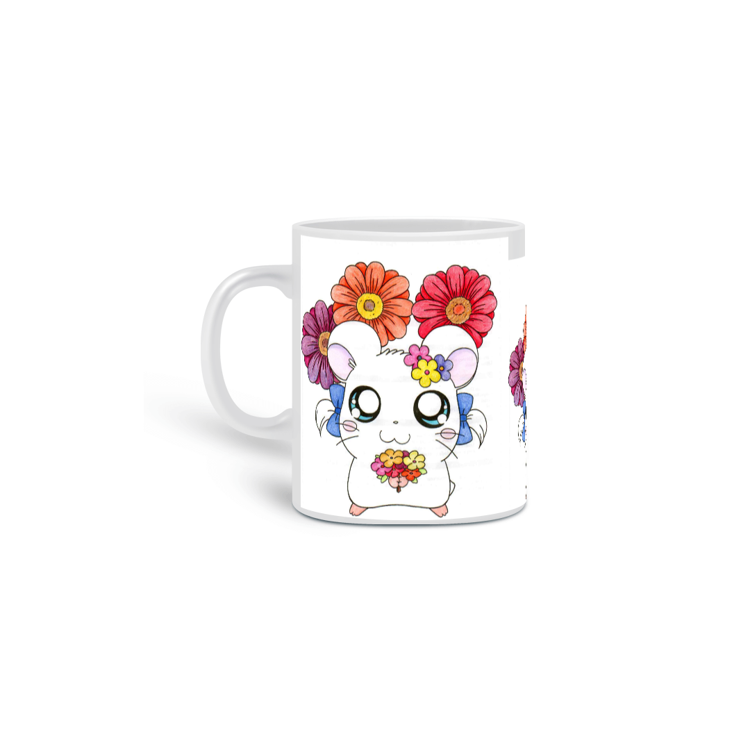 Caneca Hamtaro Beiju