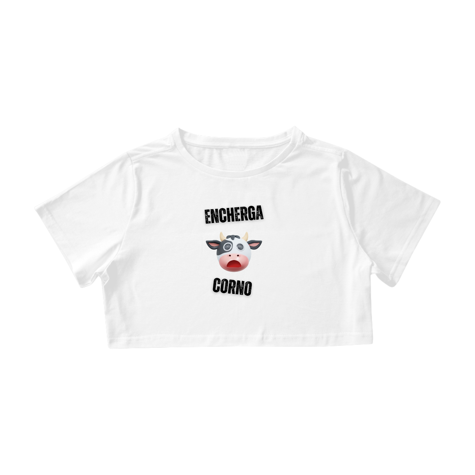 Nome do produto: Camisa Cropped / Encherga Corno