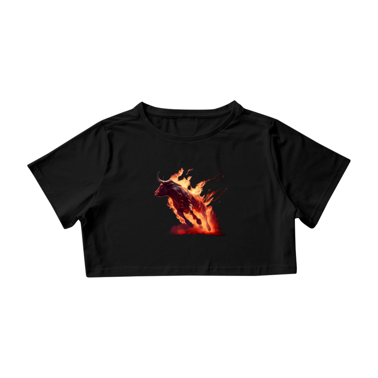 Camisa Cropped / Touro Fire