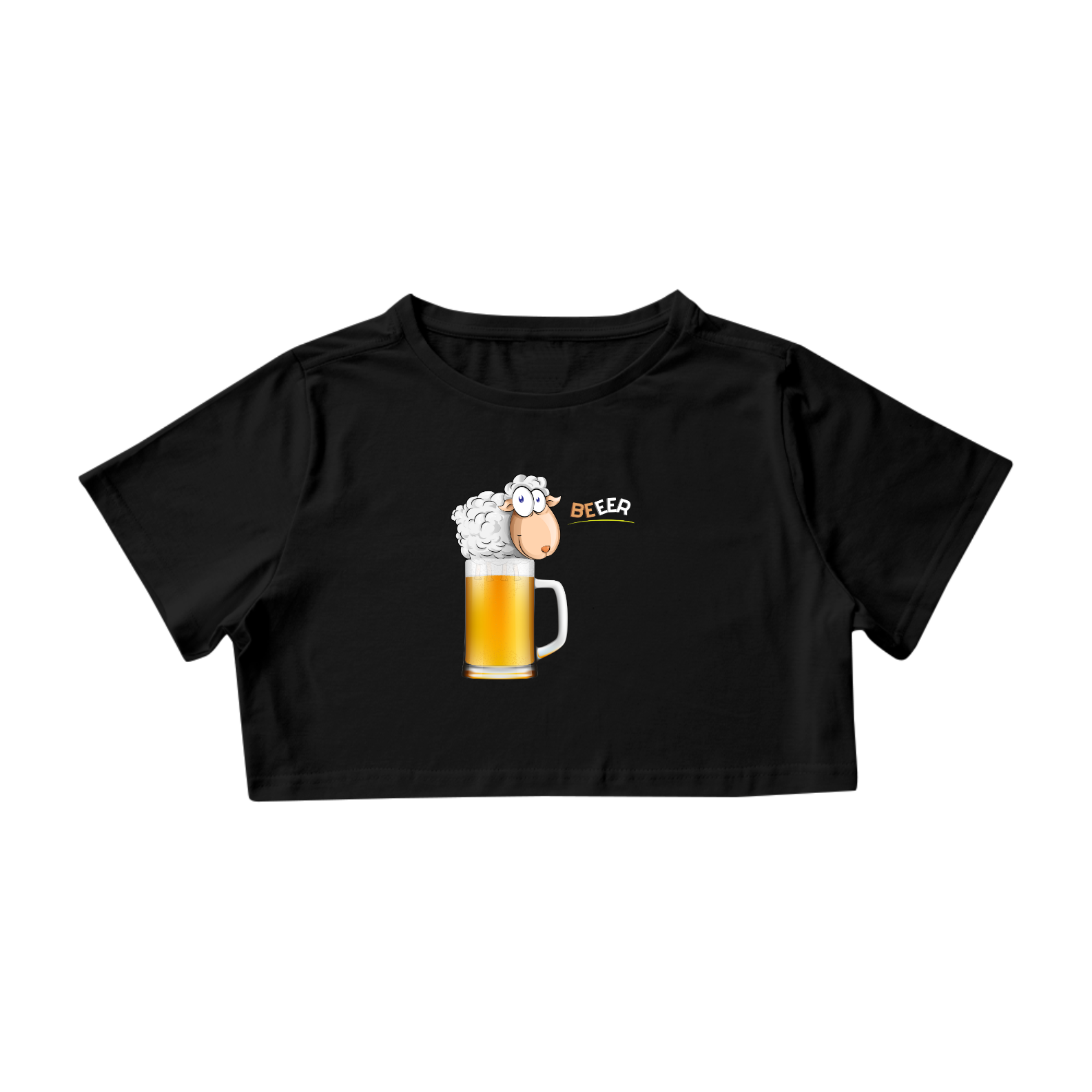 Camisa Cropped / Carneirinho Na Beeeer