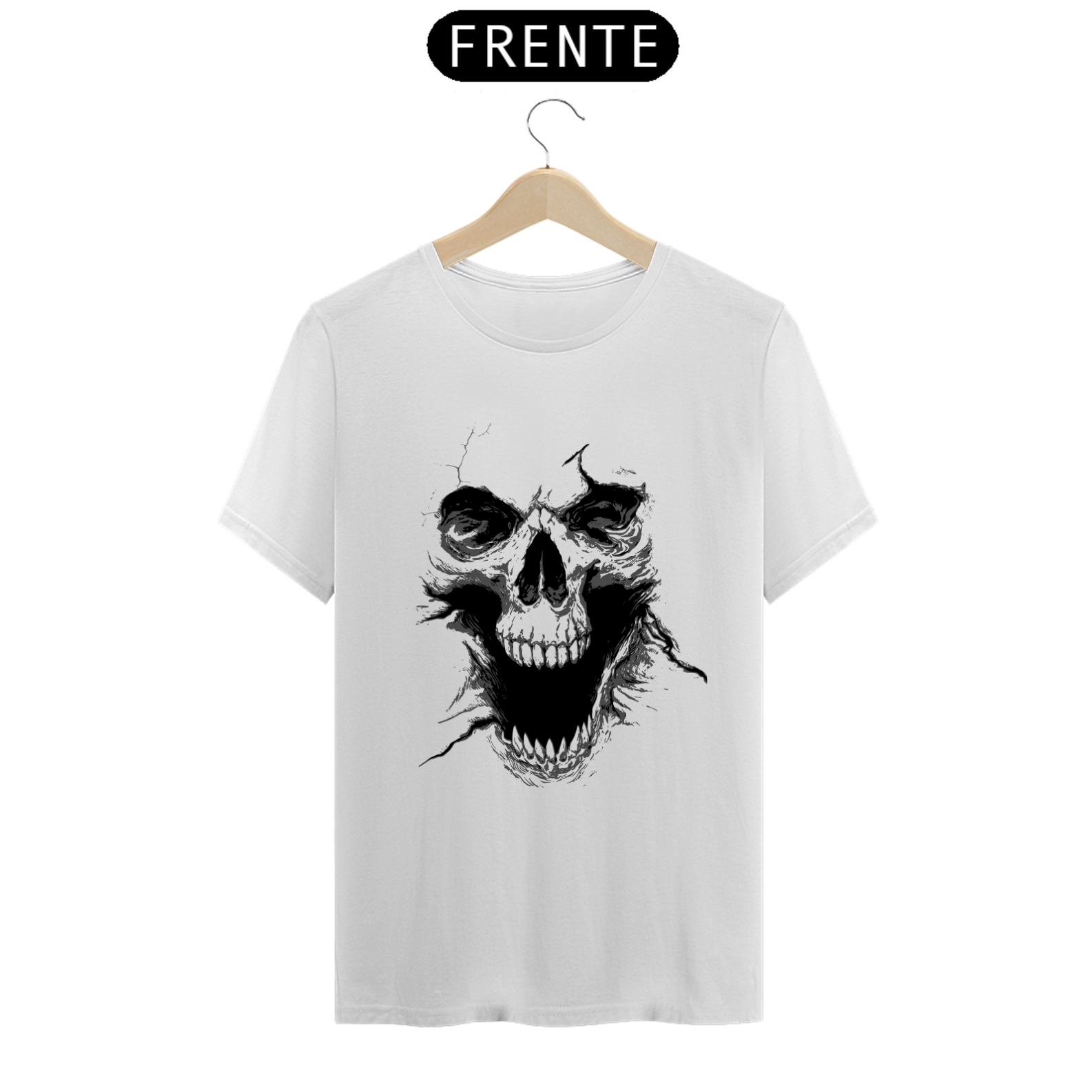 Nome do produto  T-Shirt Caveira Gritando