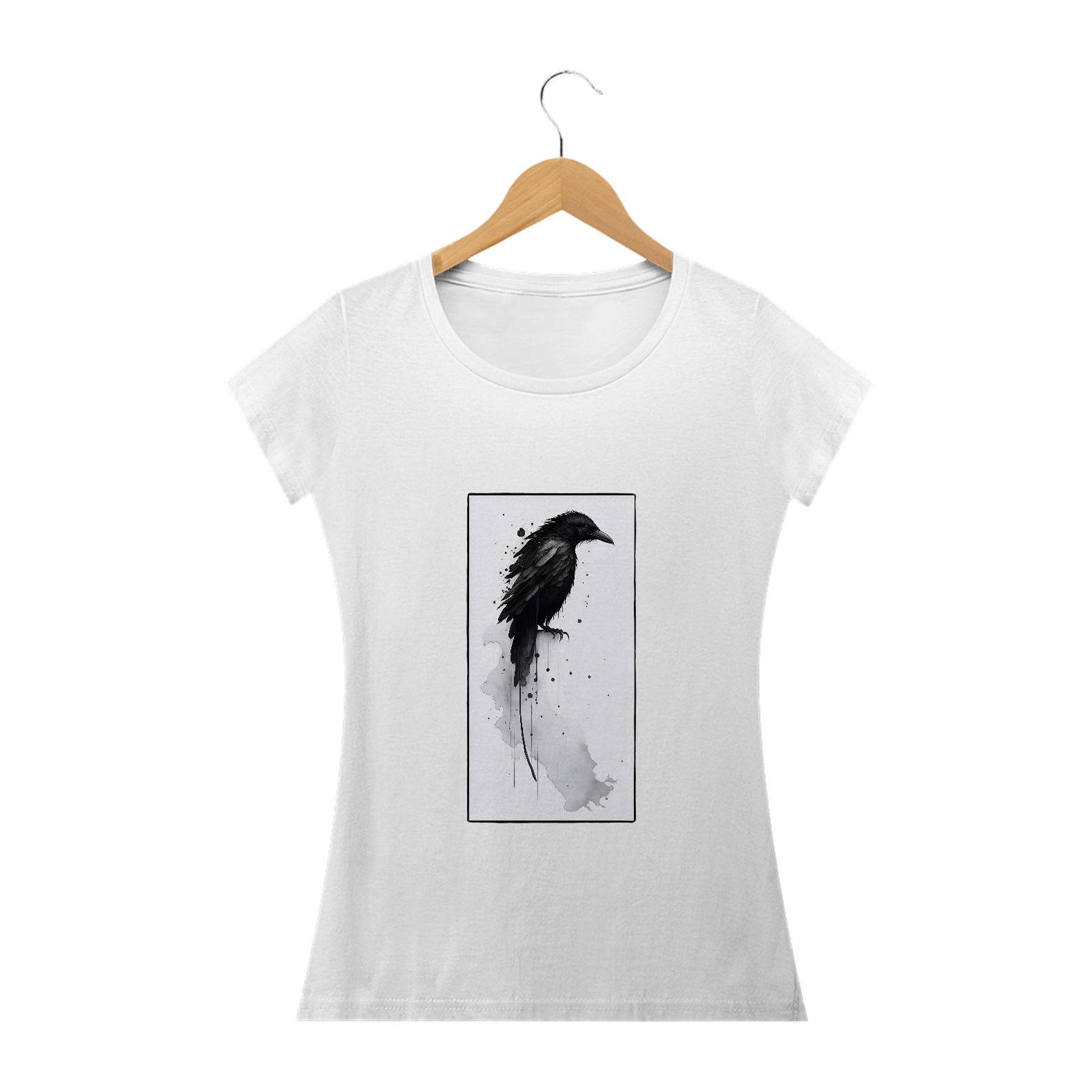 Camiseta passaro negro