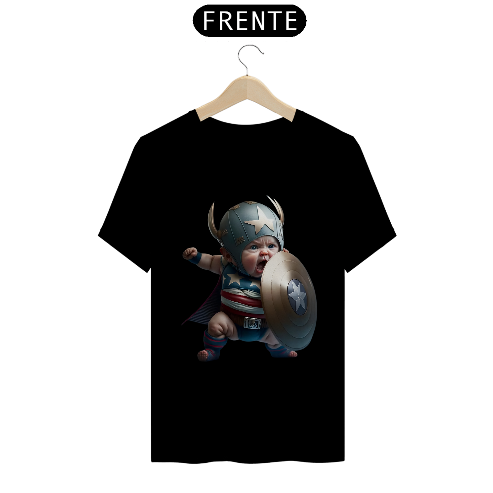 Camiseta Capitao America Baby