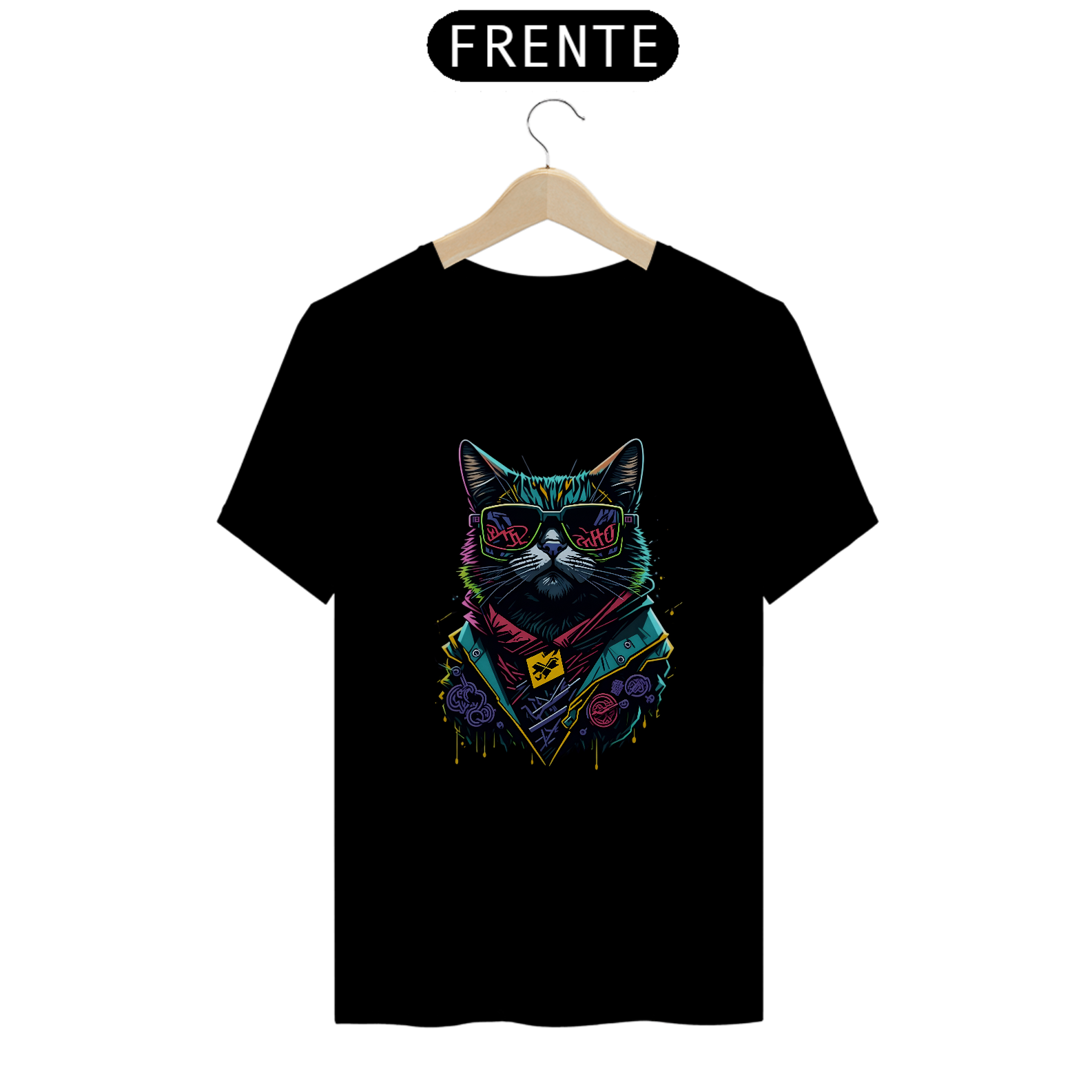 Camiseta Cat Arte IA