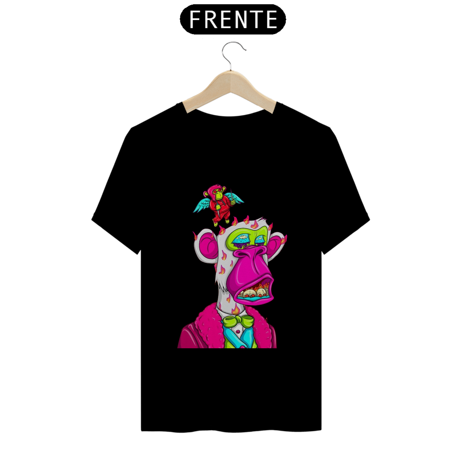 Camiseta Macaco nft Arte IA