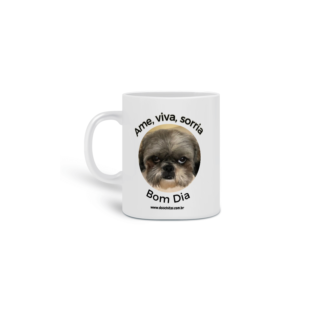 Caneca - Ame, viva, sorria