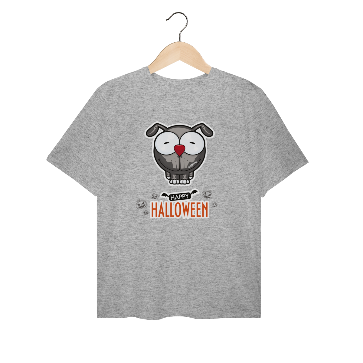Camiseta Plus Size Happy Halloween Cartoon Doggy