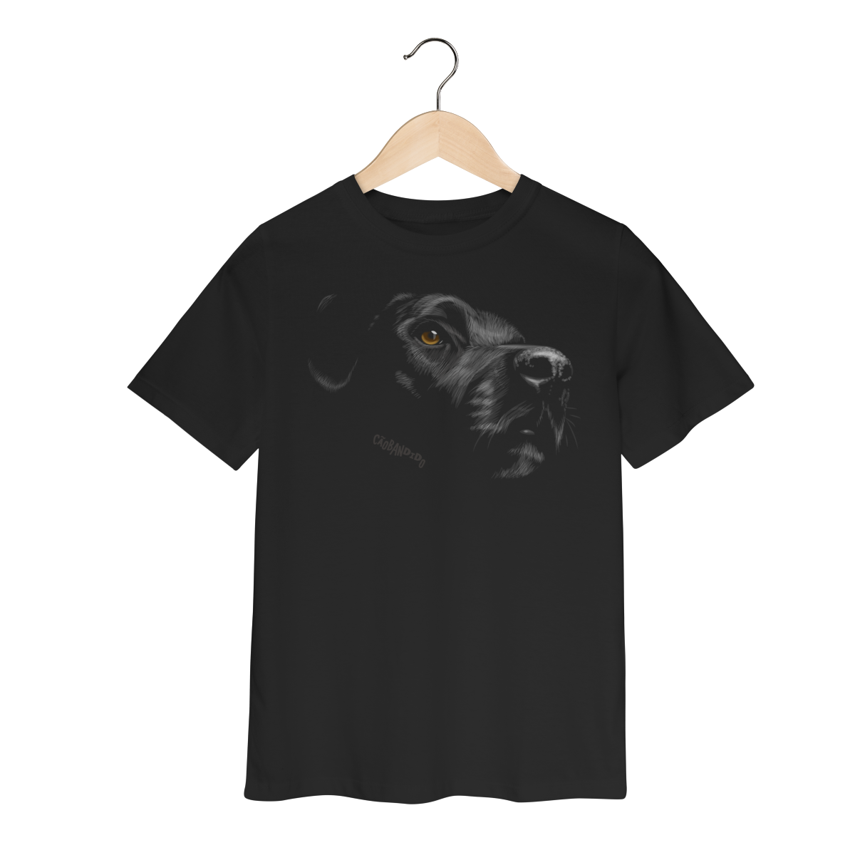 Camiseta Infantil Labrador Retriever Preto