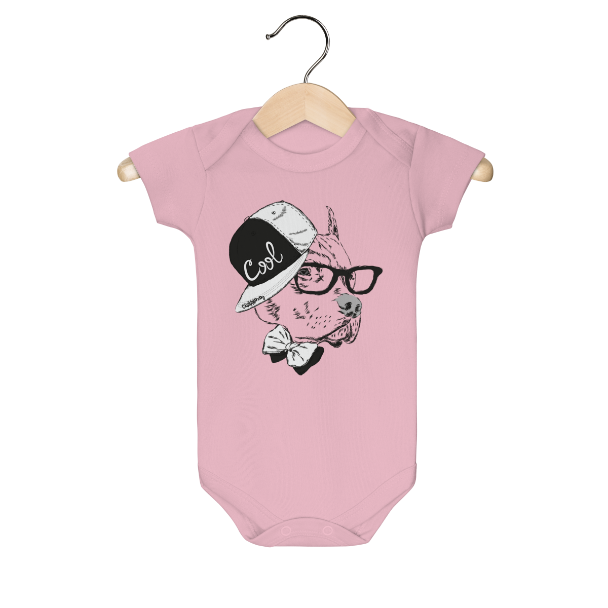 Body Bebê Pitbull de Boné e Óculos