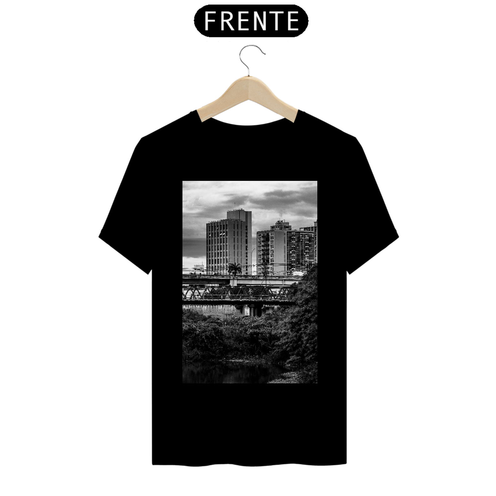 Prédios e pontes - Campos RJ - Tecido prime