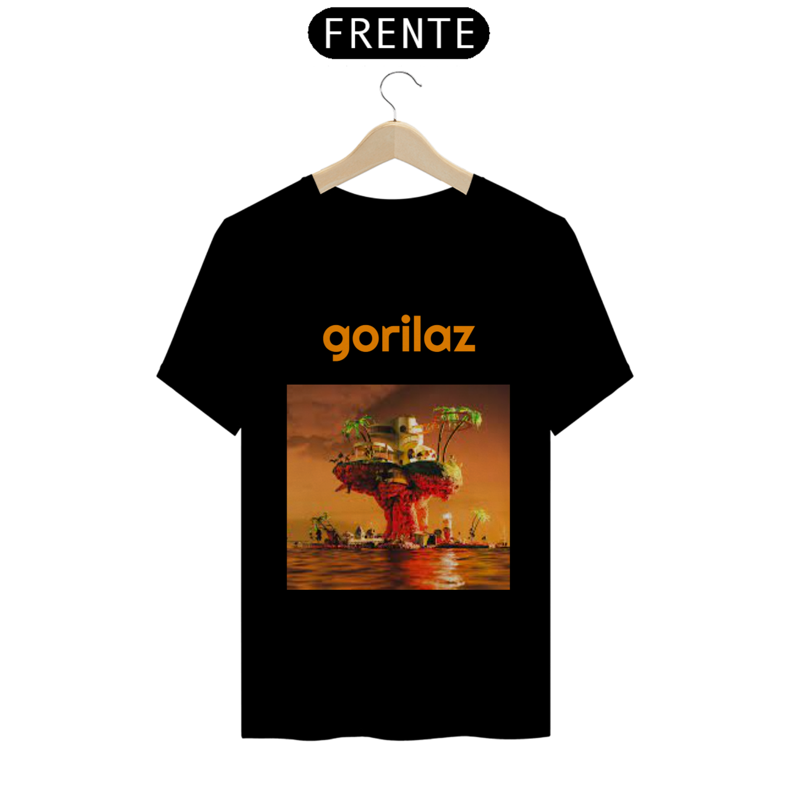 camiseta gorilaz