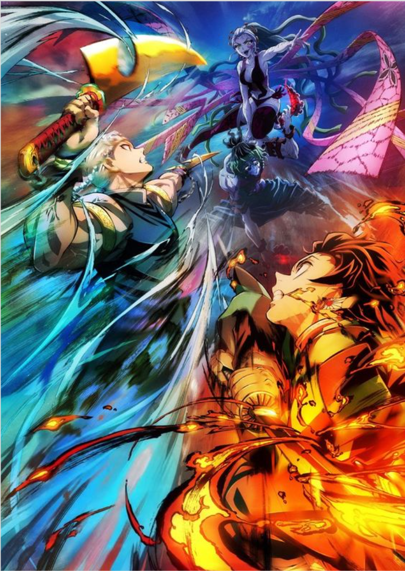 Pôster Tanjiro e Uzui contra Lua Superior 6 | Demon Slayer