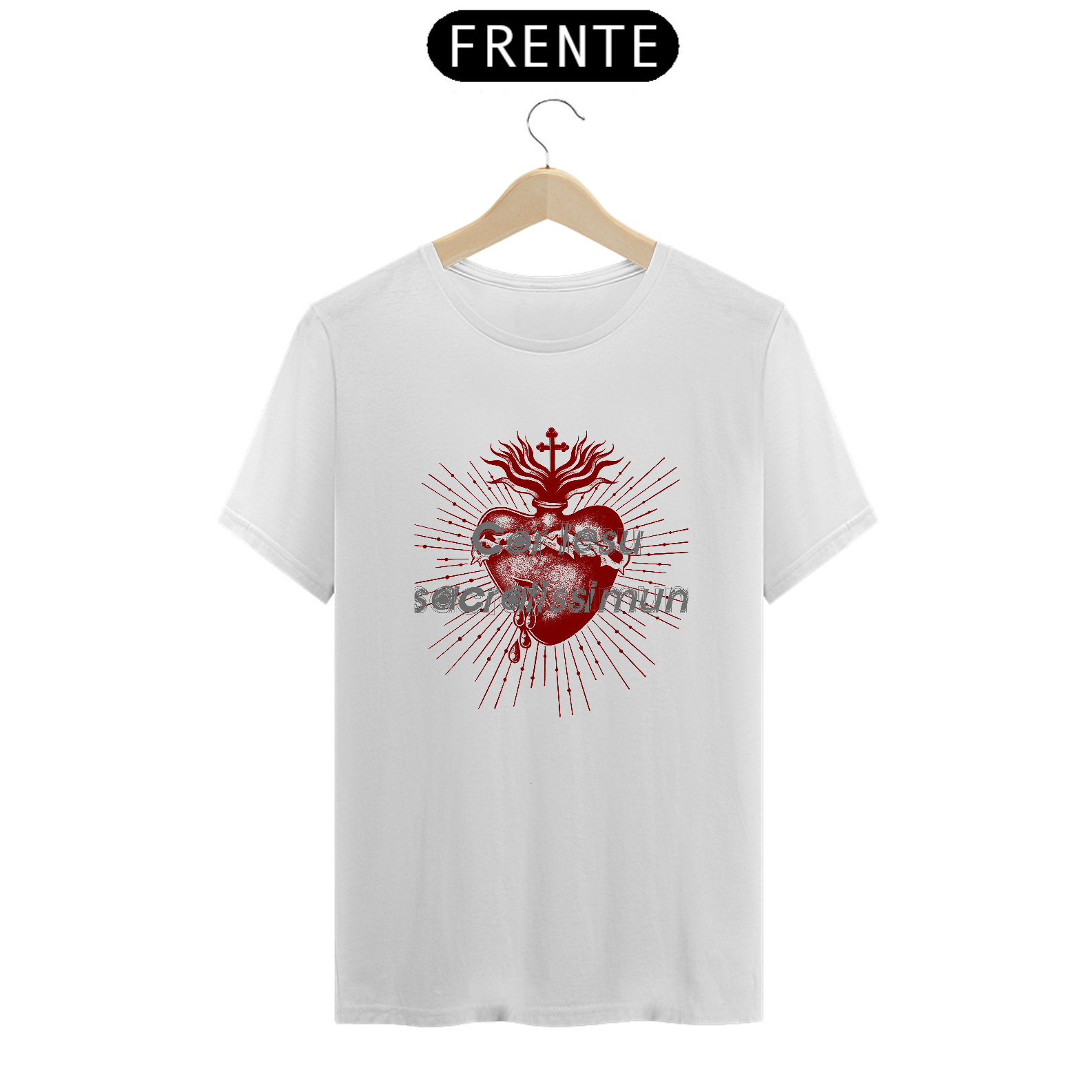 Camiseta Basic Coração de Jesus Cor Iesu sacrotissimun