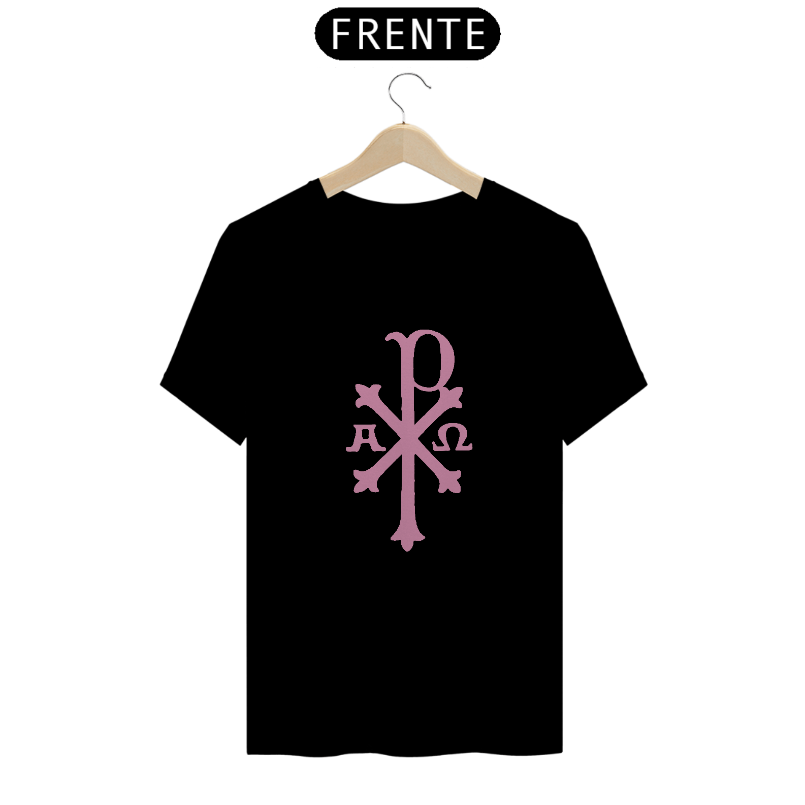 Camiseta Basic Cristograma PX Chi Rho Rosa