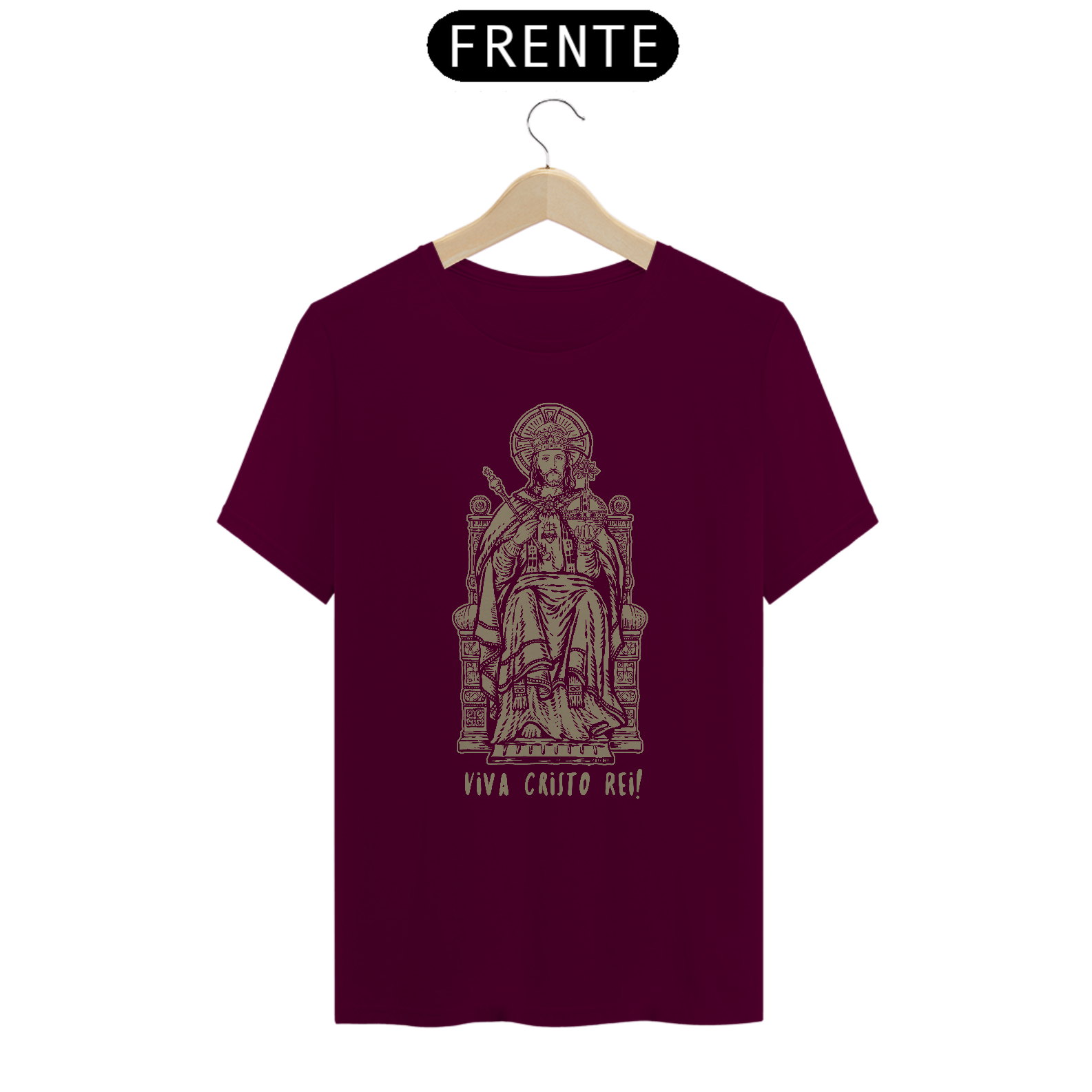 Camiseta Basic Viva Cristo Rei! Ouro