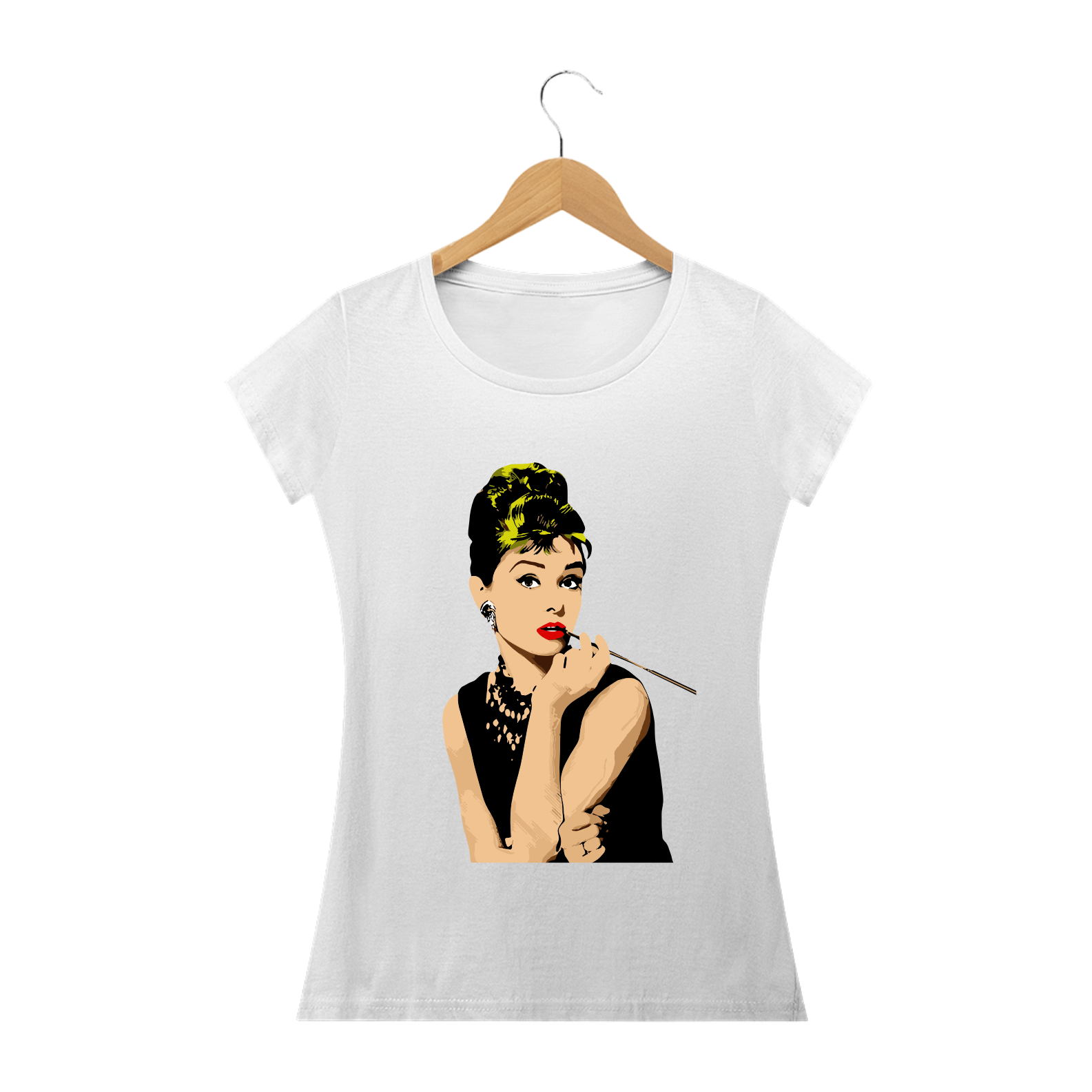 Camiseta Personalizada Feminina Estampa AUDREY HEPBUM Smicking