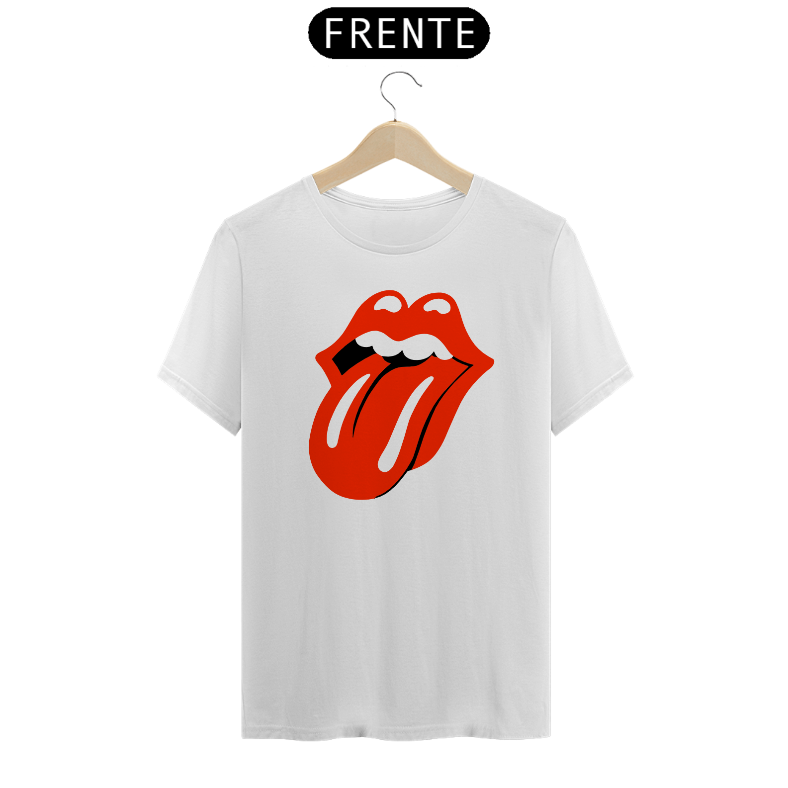BOCA ROLLING STONES - Camiseta Personalizada com Estampa Banda