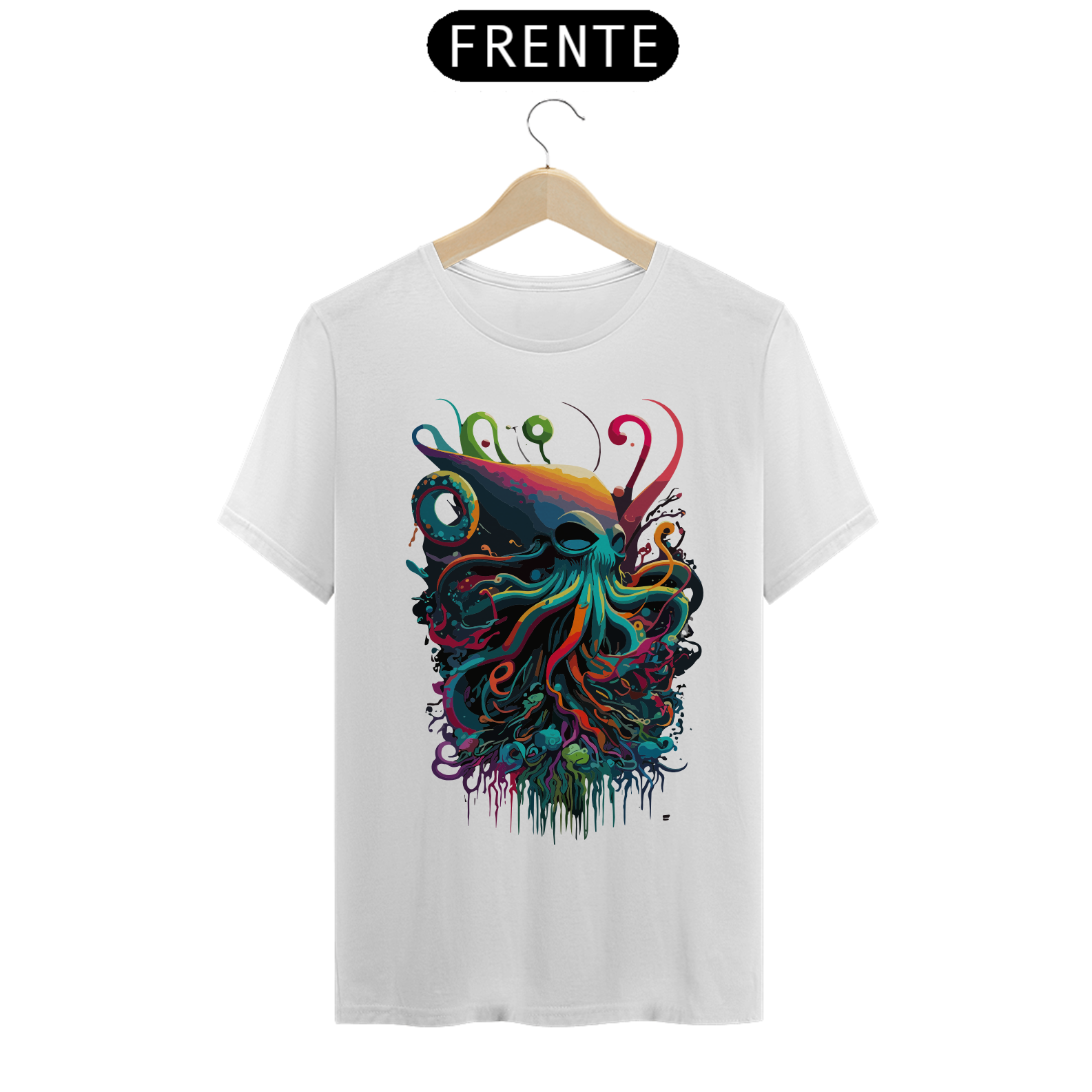 Nome do produto: CRAZY OCTOPUS - Camiseta Personalizada com Estampa Alucinante