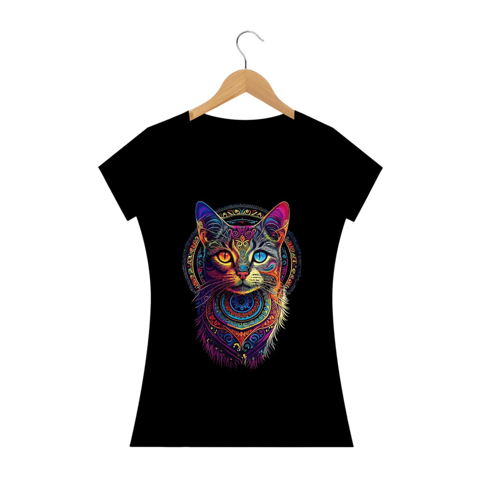 GATO INDIANO - Camiseta Personalizada com Estampa Zen