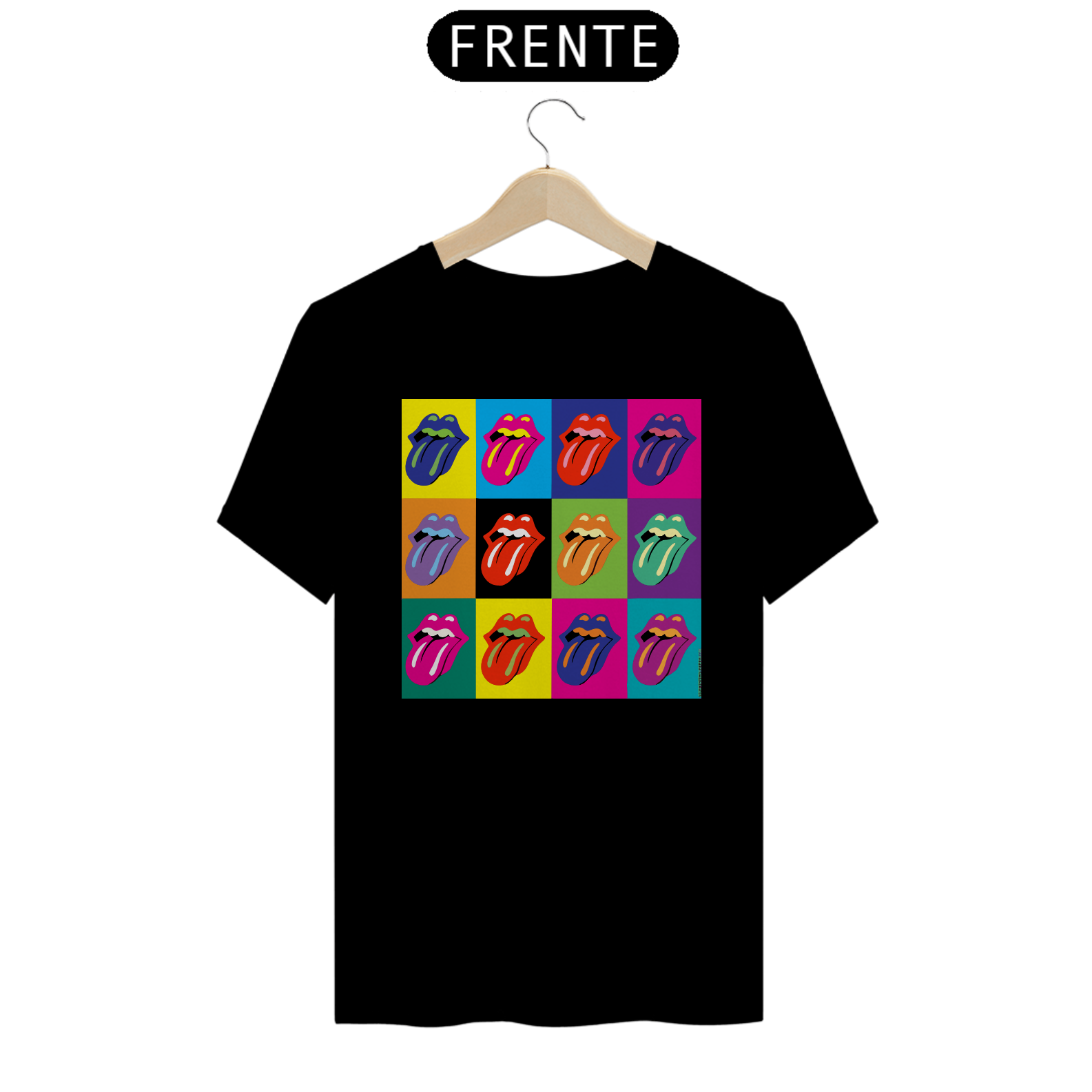 ROLLING STONES POP ART - Camiseta Personalizada com Estampa Pop Art