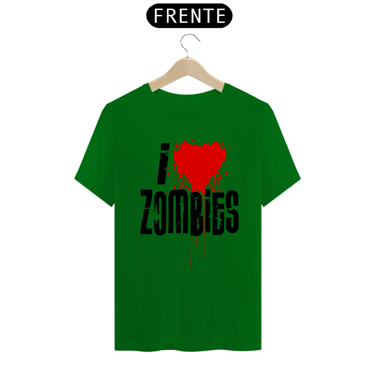 Camiseta Personalizada Estampa I LOVE ZOMBIES