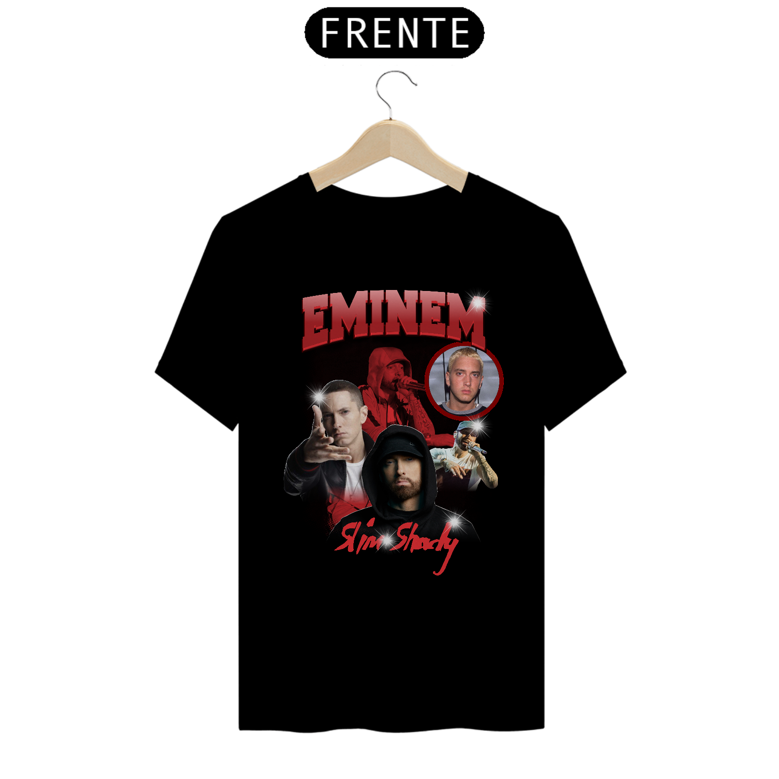 Nome do produto  T-shirt graphic tees/bootleg Eminem