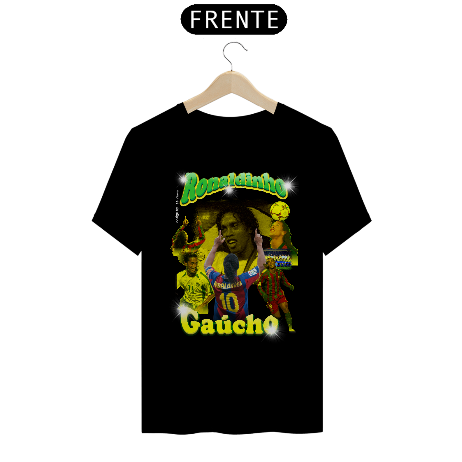 Nome do produto  T-shirt graphic tees/bootleg Ronaildinho Gaúcho