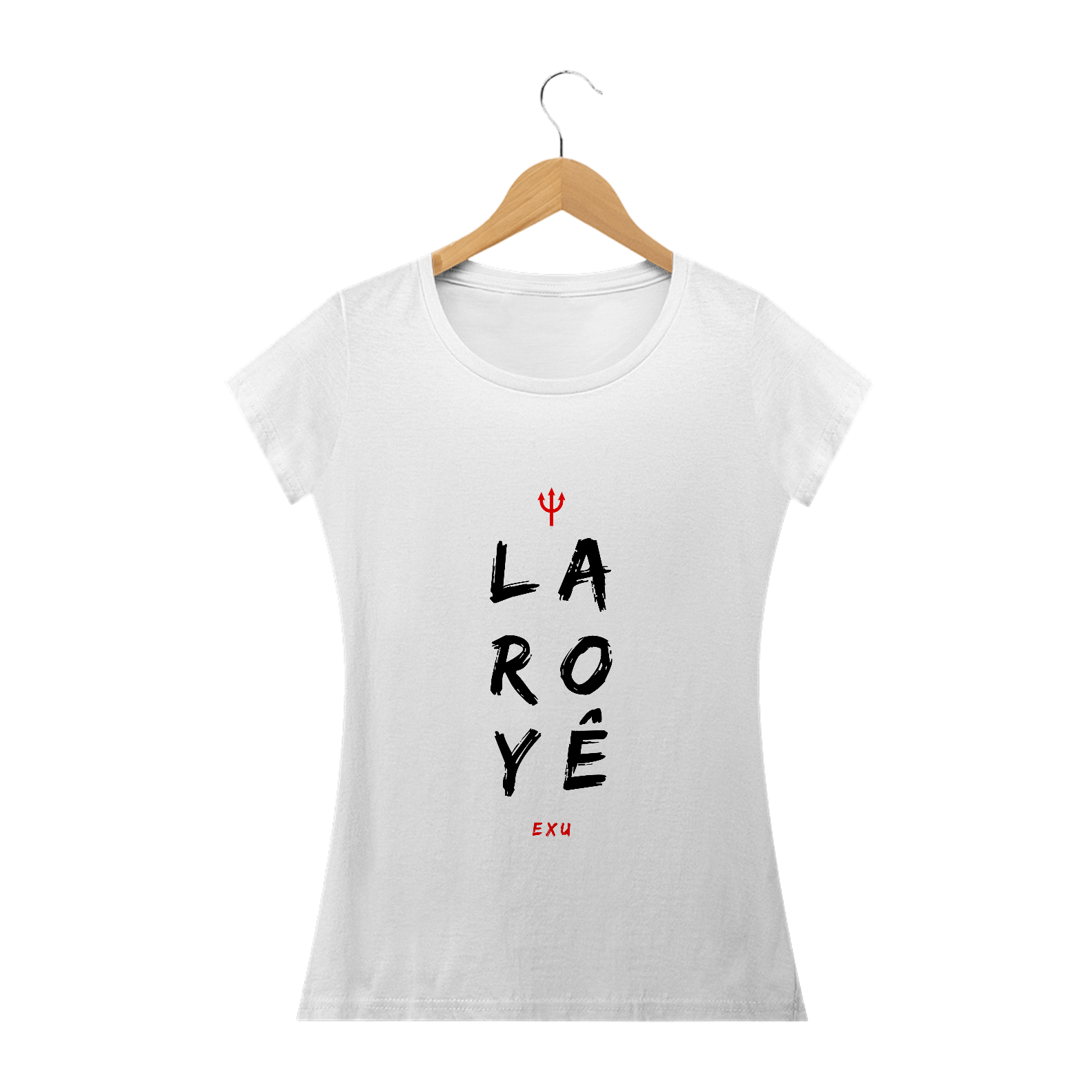 Camiseta Feminina Laroyê Exu Orixá Exu - Baby Long 
