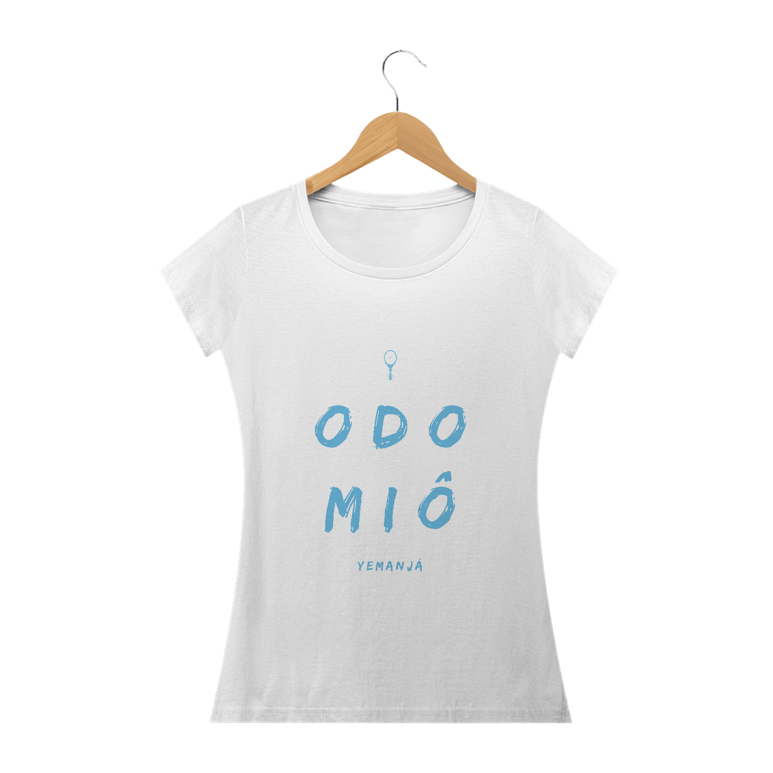 Camiseta Feminina Yemojá Yemanjá Saudação Odomiô