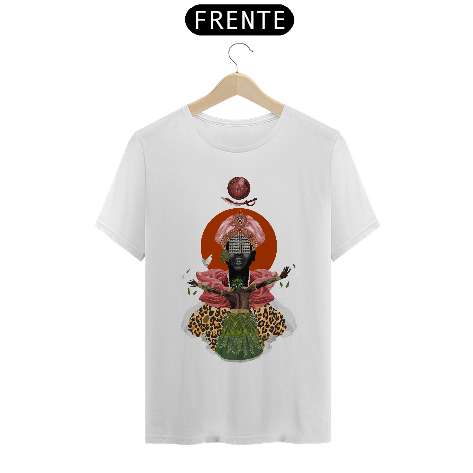 Camiseta Unissex Ossain e Oba - By Ziggy Artes 100% Algodão Fio 30.1 Malha Fria Gola Ribana Costura Reforçada 3X Sem Juros [Frete Grátis]