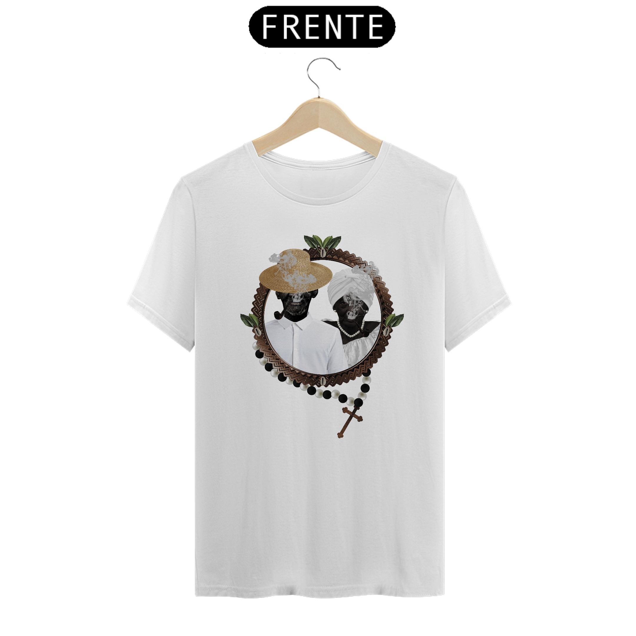 Camiseta Preto Velho e Preta Velha Algodão Fio 30 