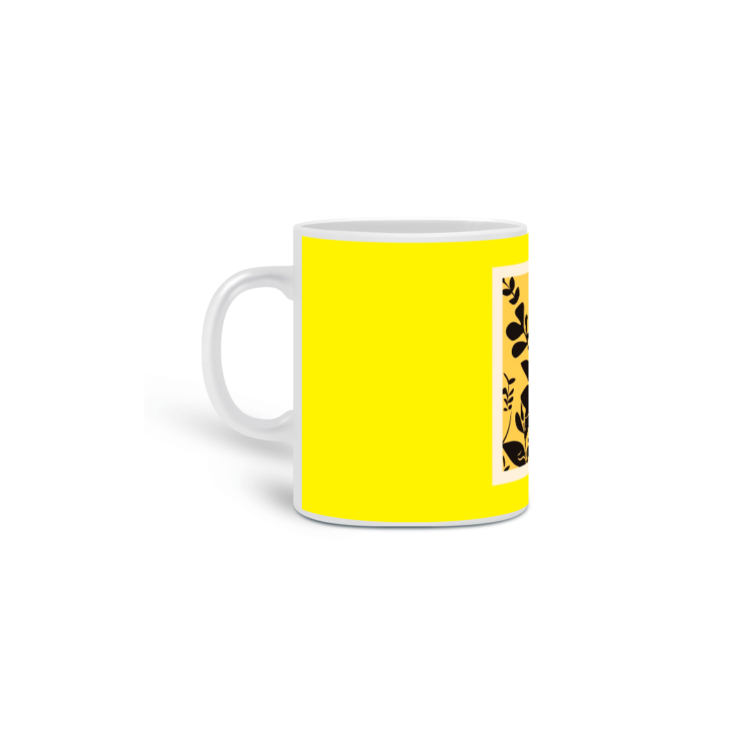 Nome do produto  Caneca Florata Amarela