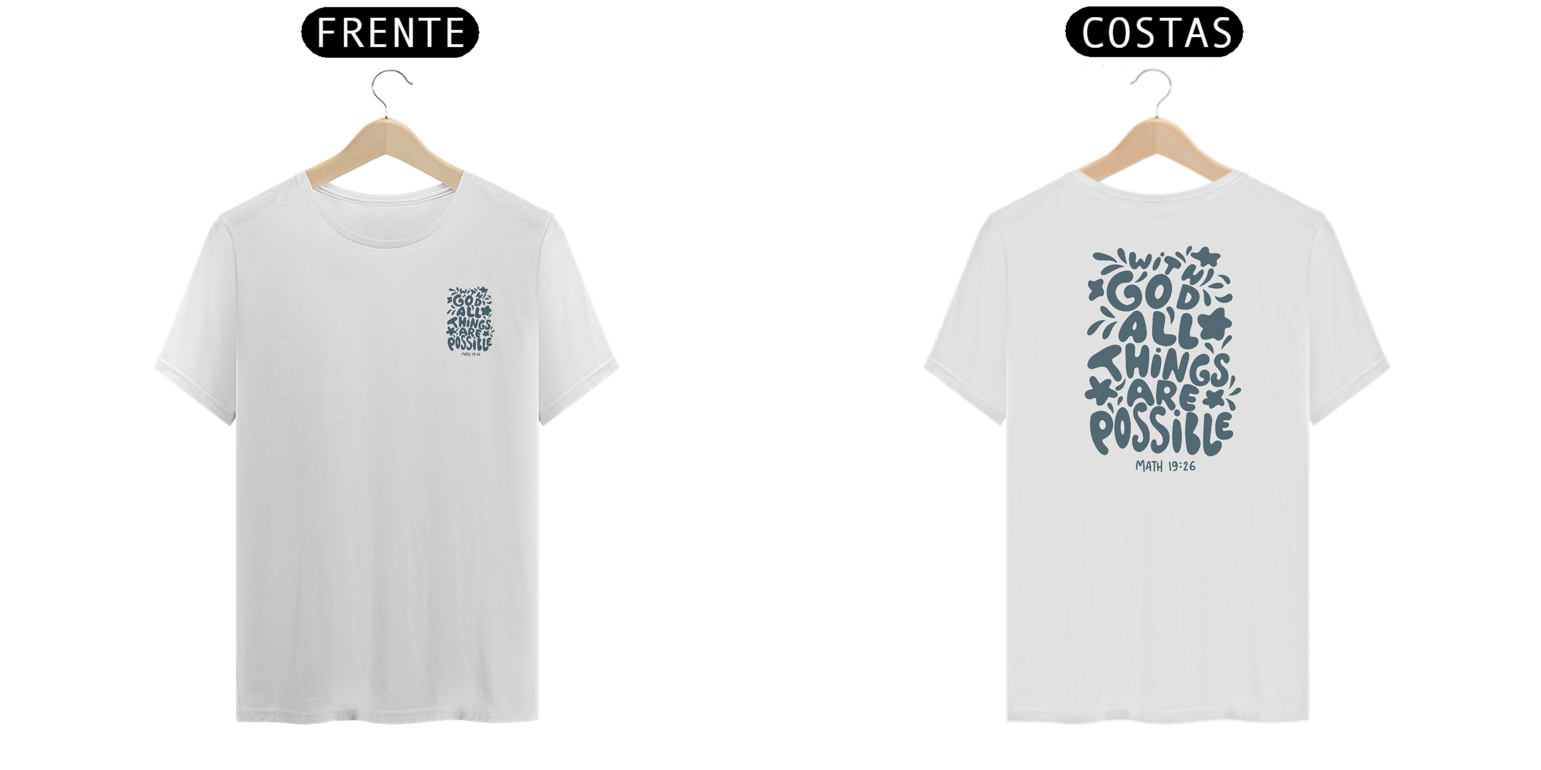 Nome do produto: Camiseta Mateus 19:26