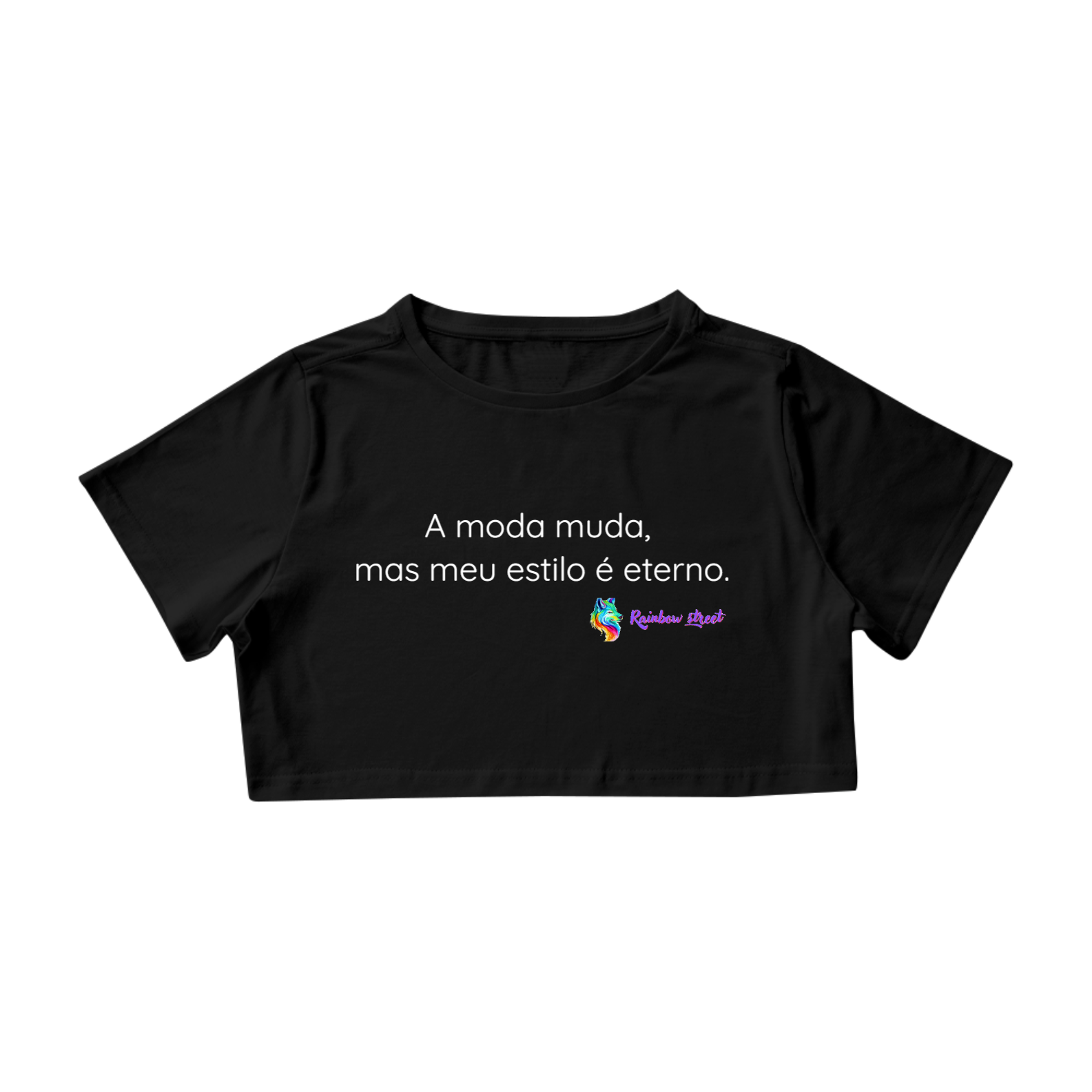 Cropped A moda muda Rainbow